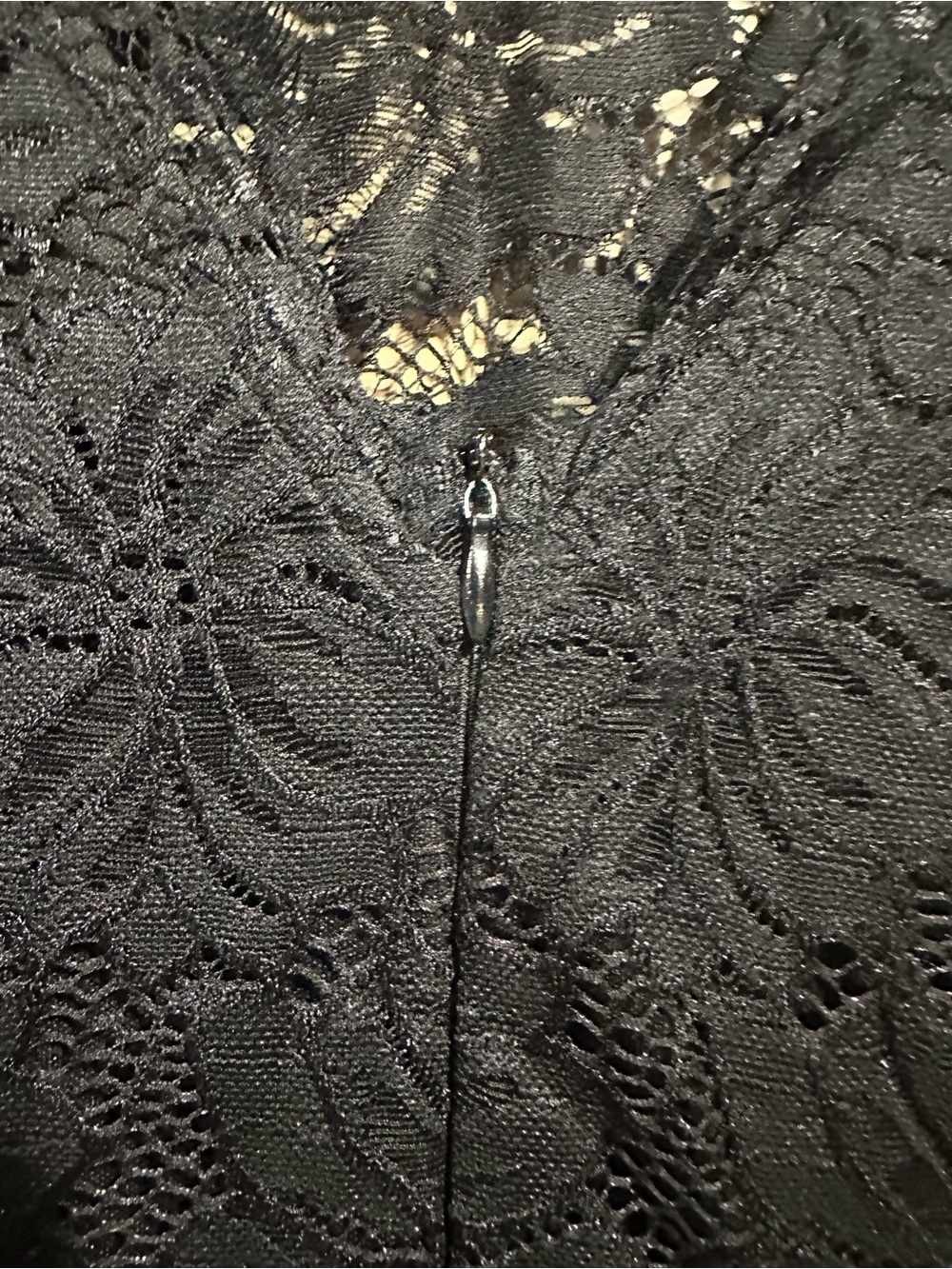 Elegant Black Lace Maxi Dress - Women's Evening Gown - Picture 4 of 4